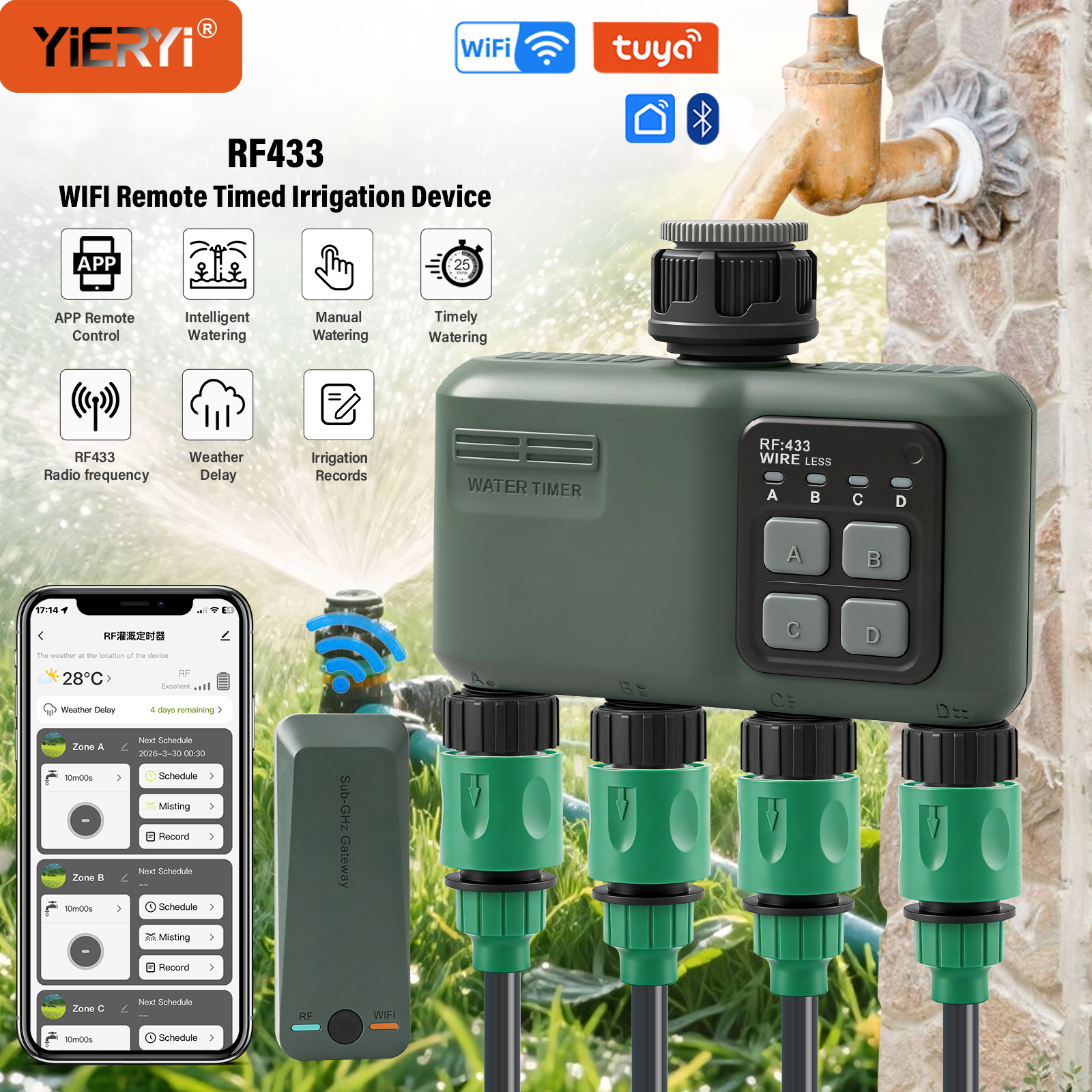 WiFi Smart Water Timer with Ga - Smart Garden Zone incelemesi ve fiyatı