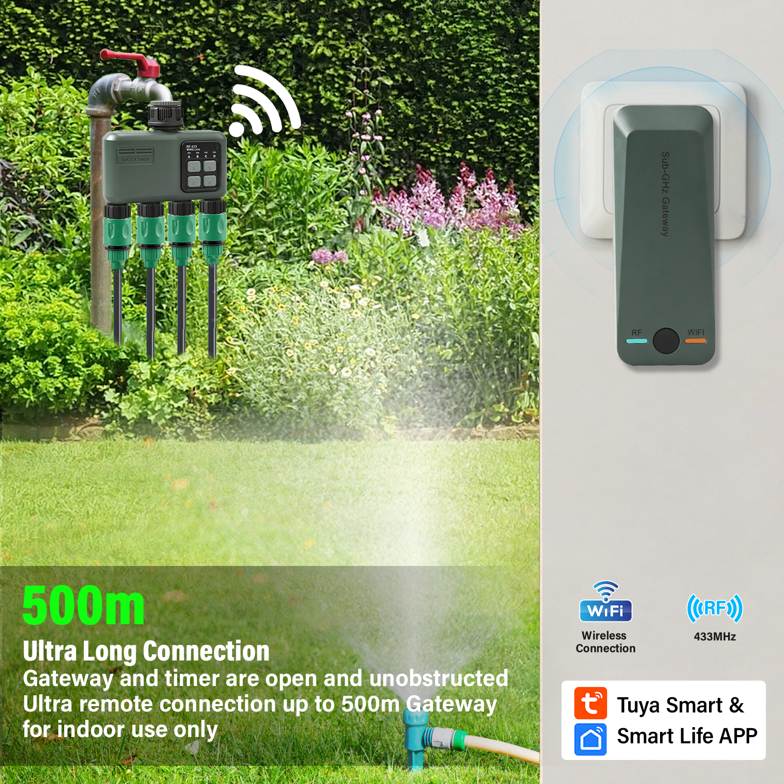 WiFi Smart Water Timer with Ga - Smart Garden Zone incelemesi ve fiyatı
