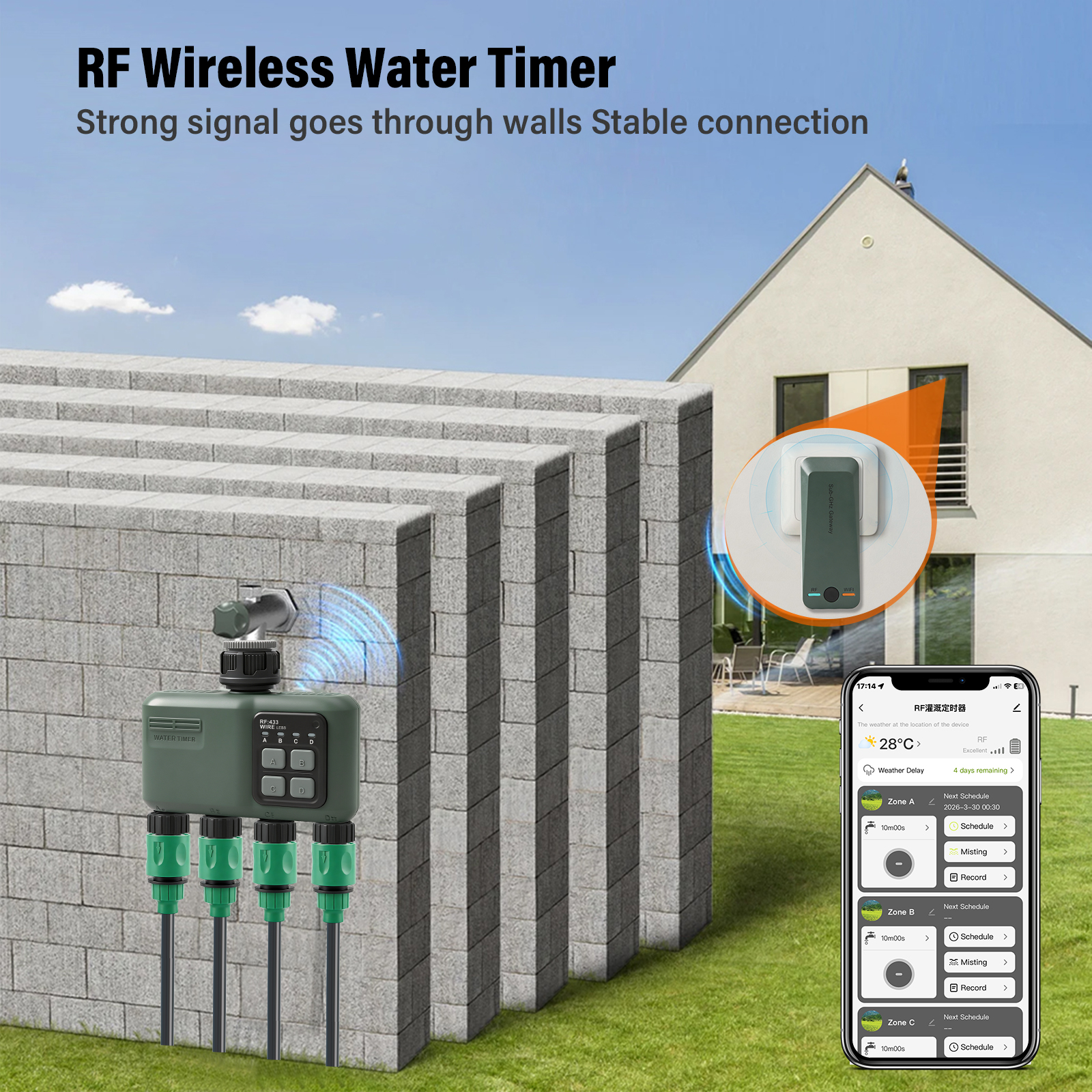 WiFi Smart Water Timer with Ga - Smart Garden Zone incelemesi ve fiyatı
