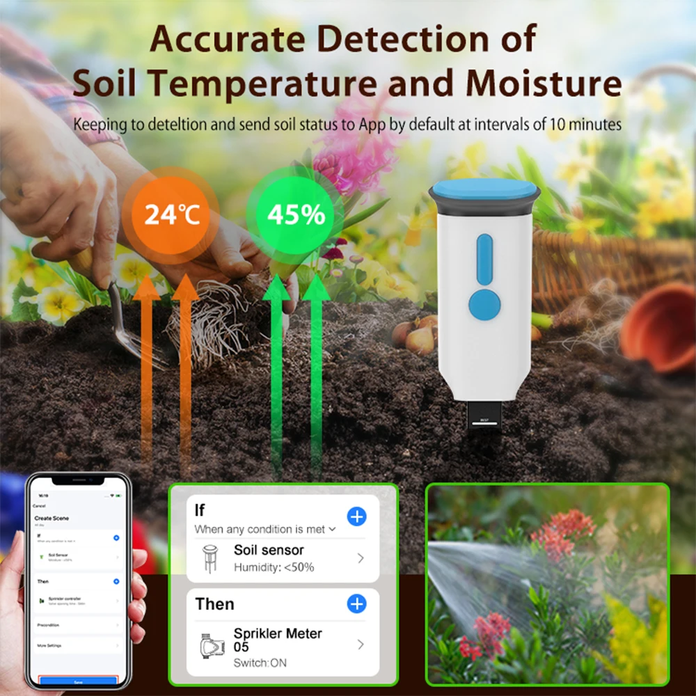 Haozee Tuya Smart WiFi Soil Mo - Smart Garden Sensors incelemesi ve fiyatı