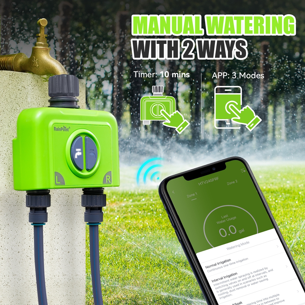RainPoint 2-ZONE Water Timer W - Smart Garden Zone incelemesi ve fiyatı