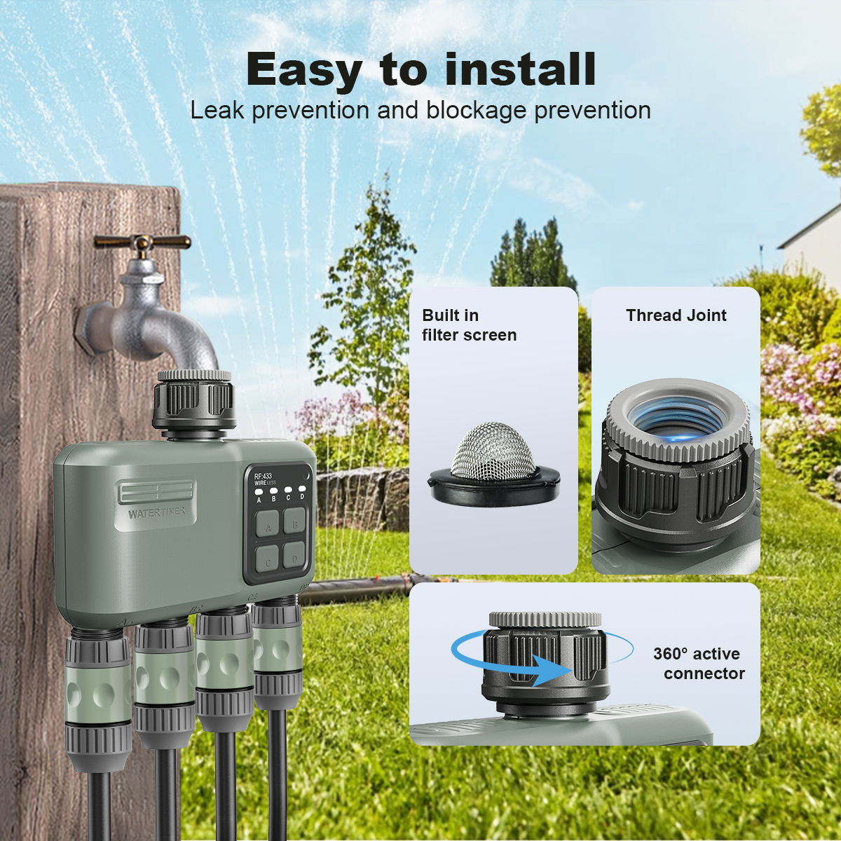 4 Outlet Programmable Water Ti - Smart Garden Sensors incelemesi ve fiyatı