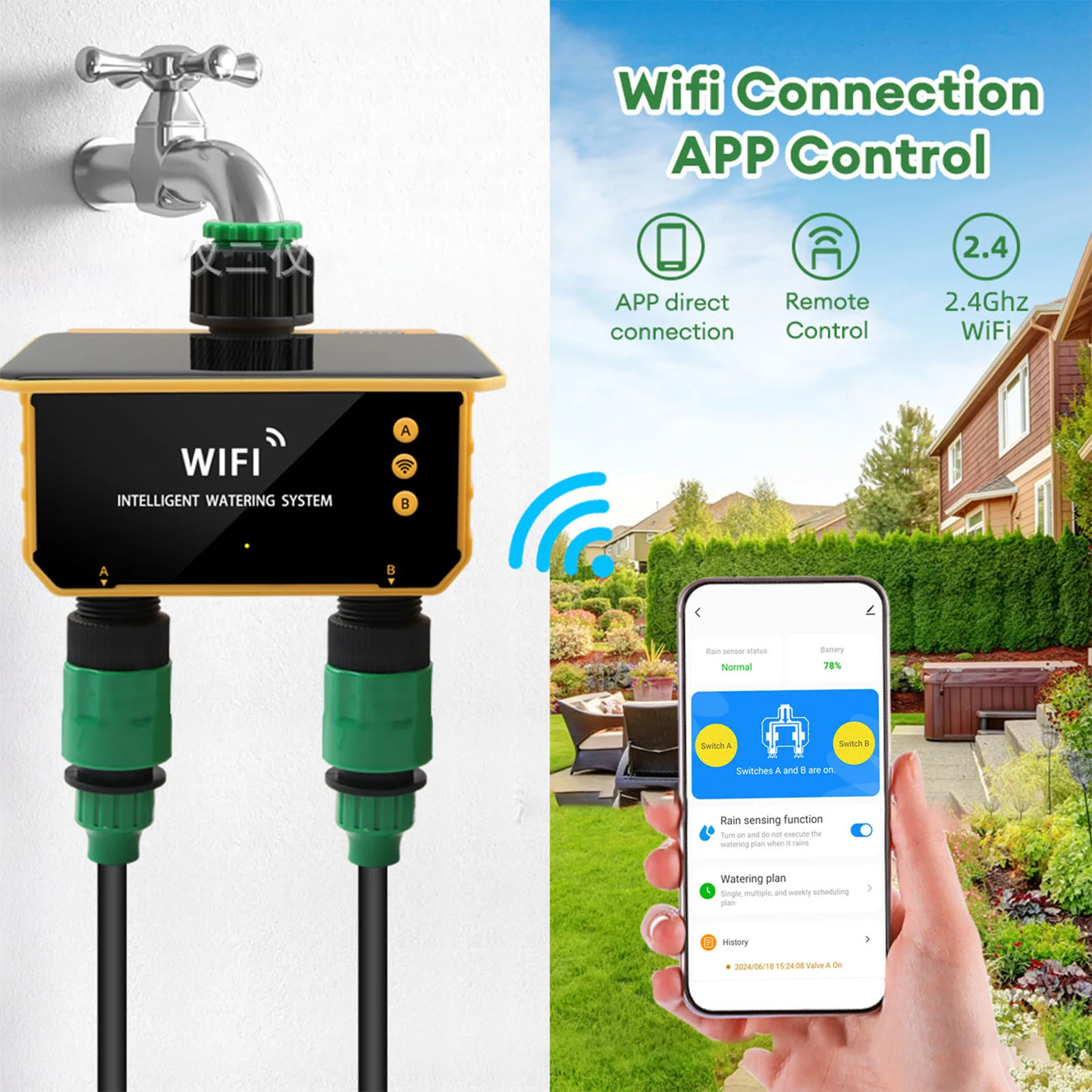 Solar WiFi Smart Irrigation Ti - Smart Garden Sprinkler incelemesi ve fiyatı