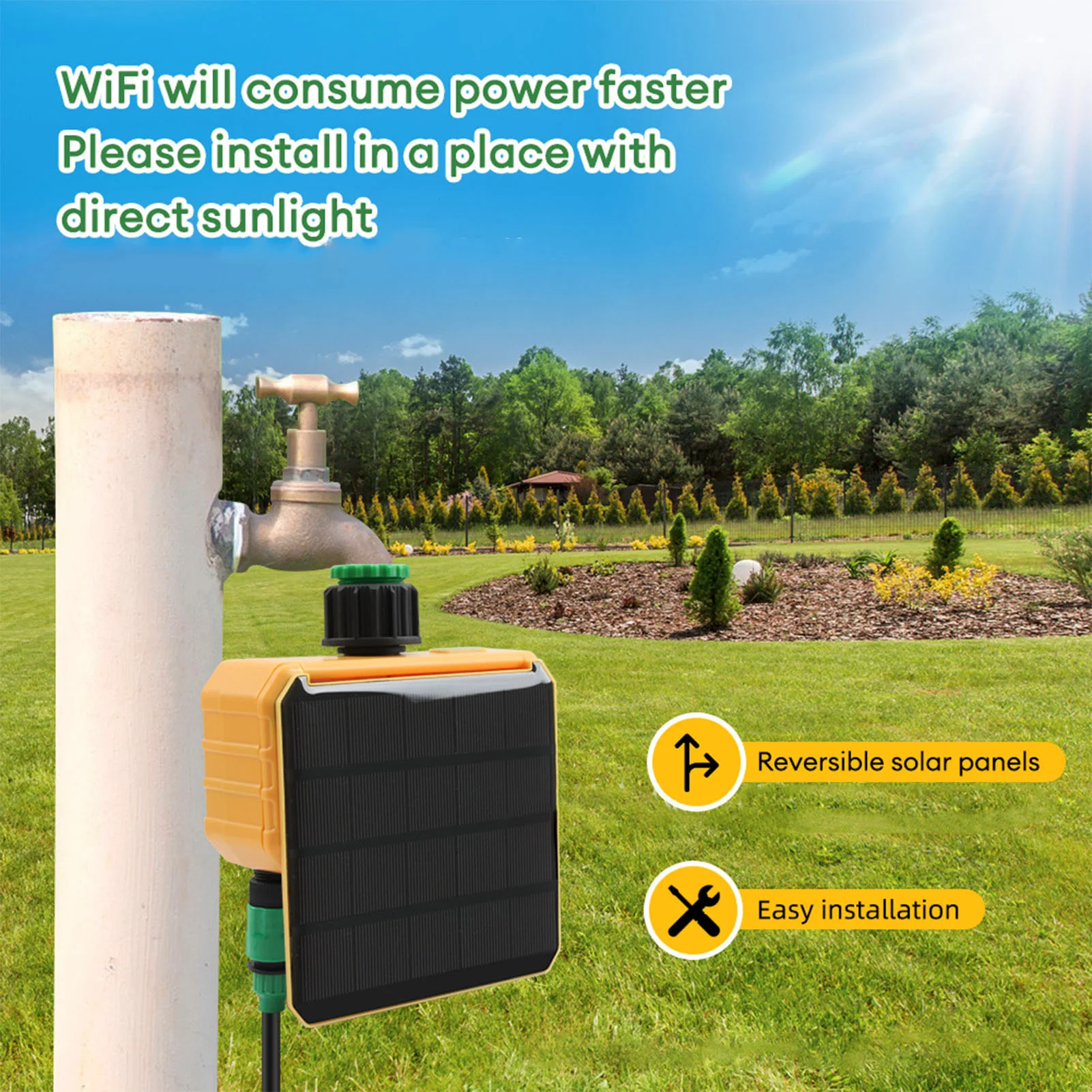 Solar WiFi Smart Irrigation Ti - Smart Garden Sprinkler incelemesi ve fiyatı