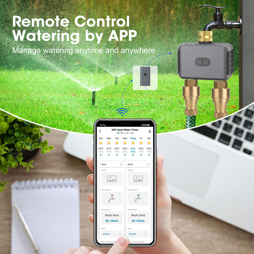 Tuya 2 Zone Watering Timer Gar - Smart Garden Watering System incelemesi ve fiyatı